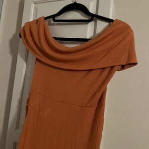 Maternity Dress | Motherhood Ribbed Orange bodycon dress size S